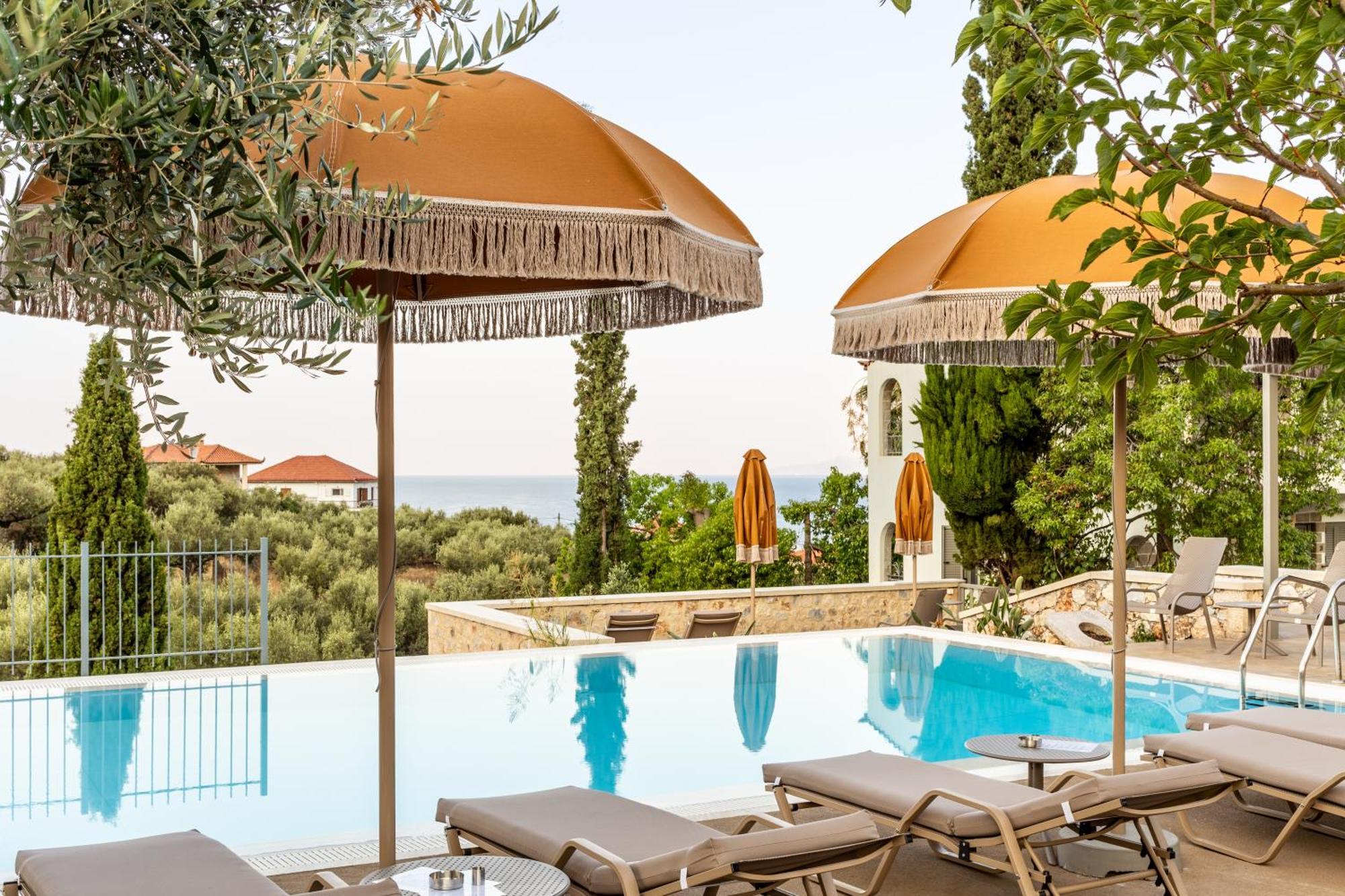 Olympia Zervea Studios With Pool - Apartment Кардамили Екстериор снимка