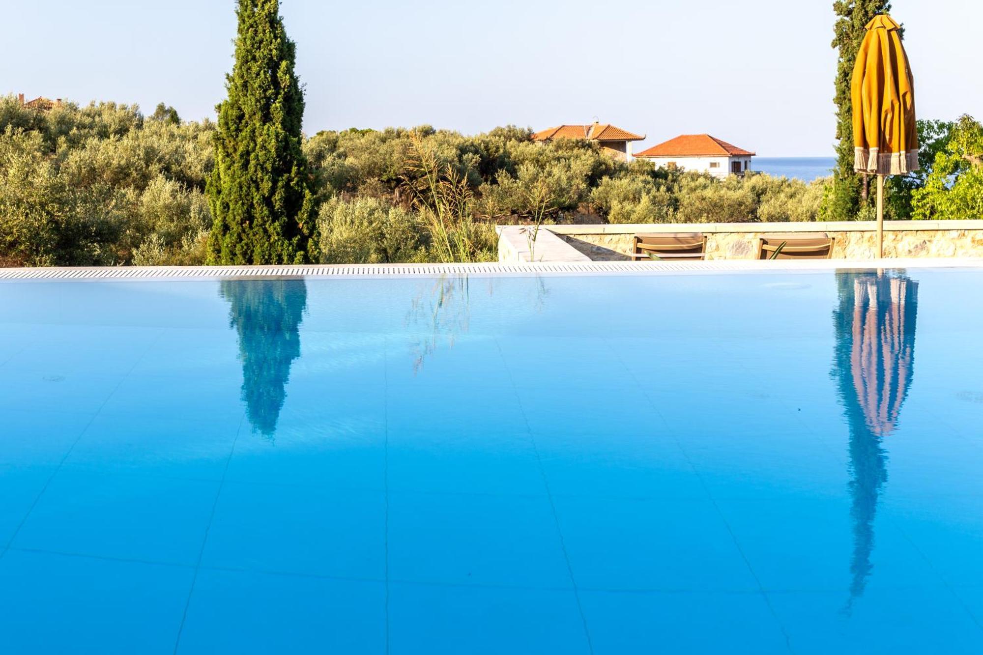 Olympia Zervea Studios With Pool - Apartment Кардамили Екстериор снимка